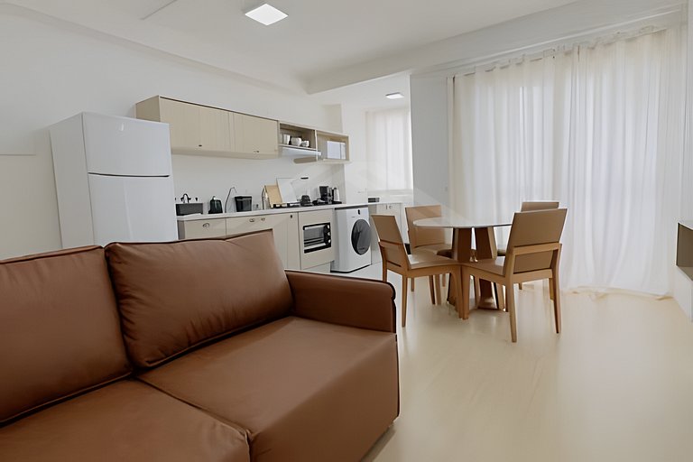 T1.1101 - Apartamento novo, linda vista para o mar