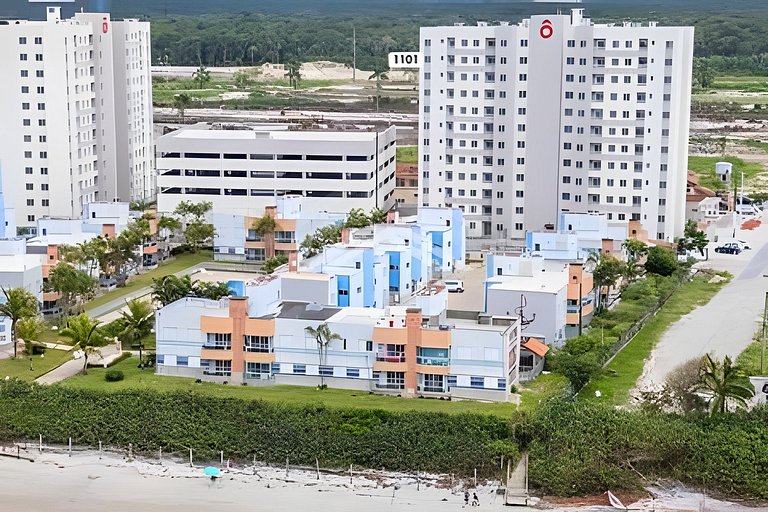 T1.1101 - Apartamento novo, linda vista para o mar