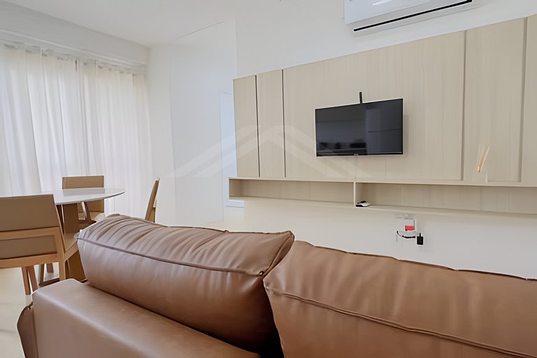 T1.1101 - Apartamento novo, linda vista para o mar