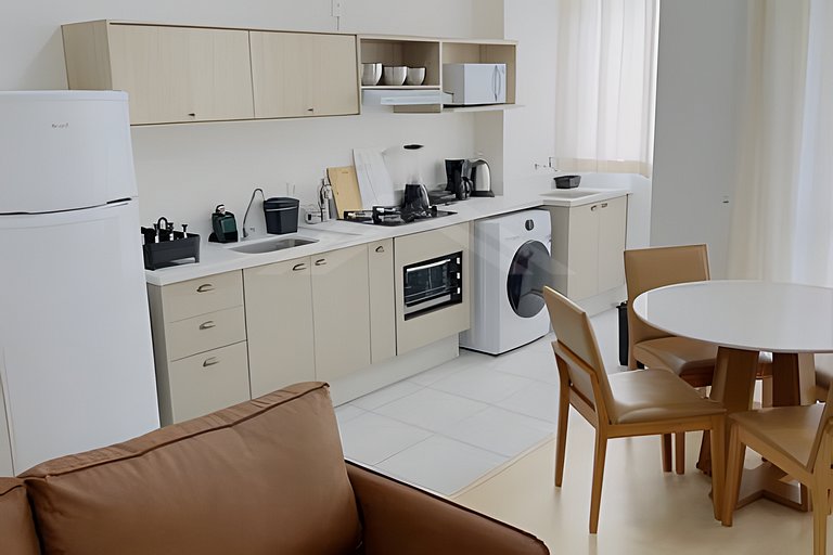 T1.1101 - Apartamento novo, linda vista para o mar