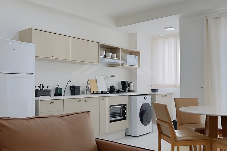 T1.1101 - Apartamento novo, linda vista para o mar