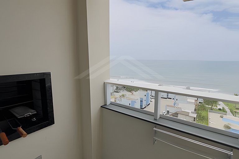 T1.1101 - Apartamento novo, linda vista para o mar