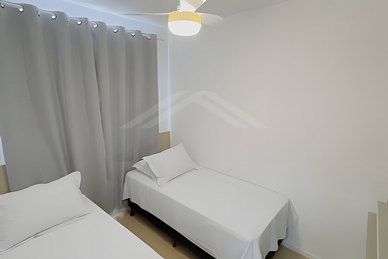 T1.1101 - Apartamento novo, linda vista para o mar