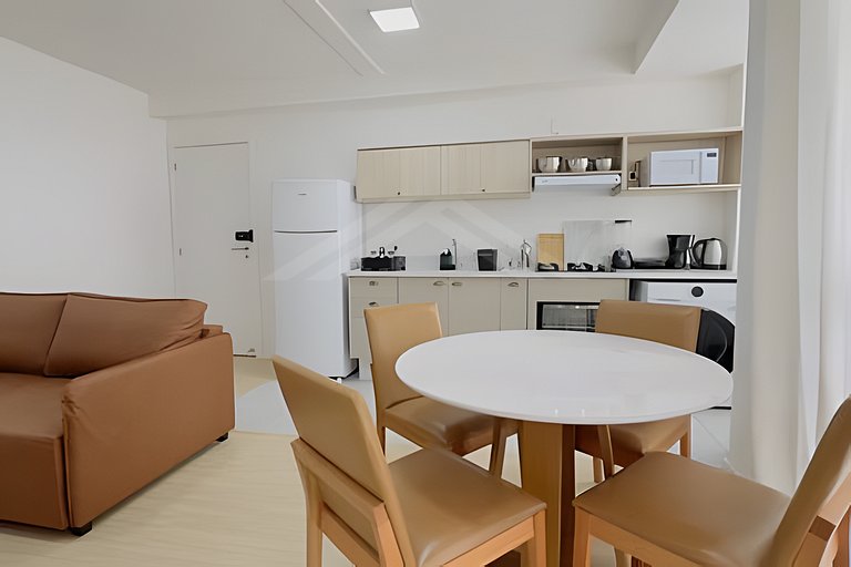 T1.1101 - Apartamento novo, linda vista para o mar