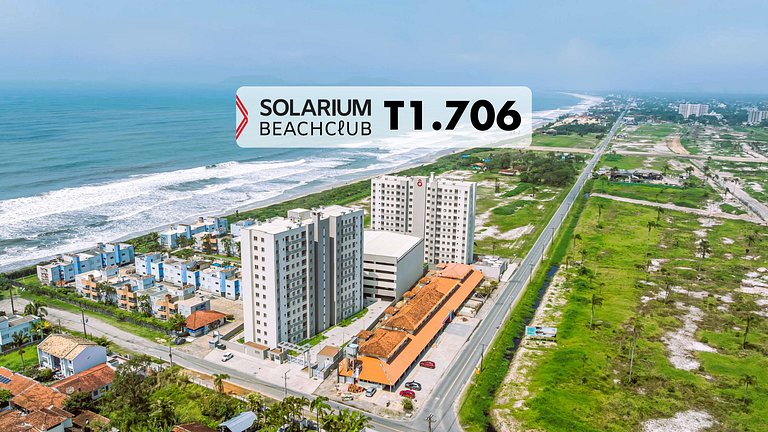 T1. 706 Apartamento a uma quadra do mar, com ar-condicionado