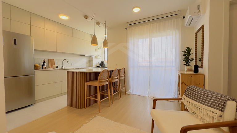 T1.304 - Apto fantástico área de lazer, quadra mar