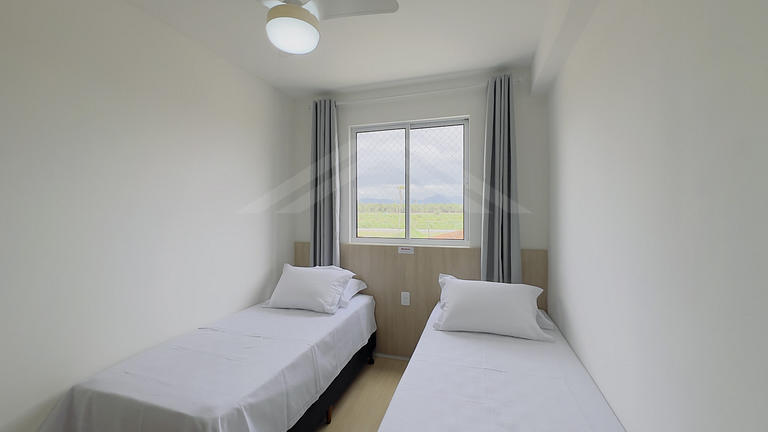 T1.406 - Apto quadra mar, novo em condomínio clube