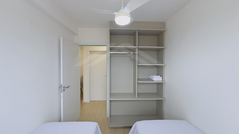 T1.406 - Apto quadra mar, novo em condomínio clube