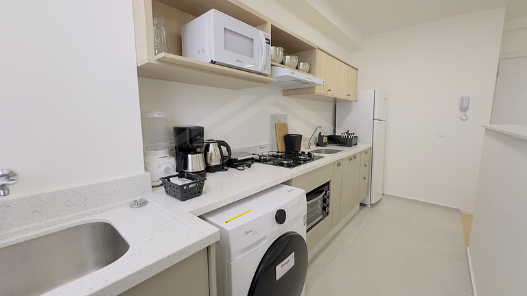 T1.406 - Apto quadra mar, novo em condomínio clube