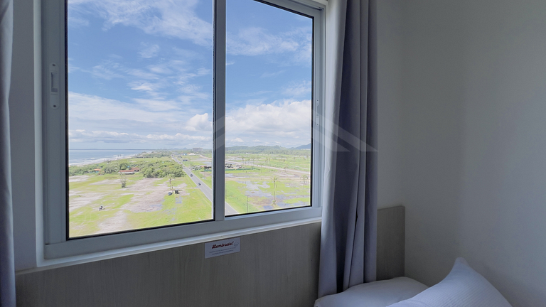 T2.1008 - Apto climatizado, linda vista para o mar