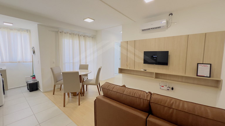 T2.1008 - Apto climatizado, linda vista para o mar