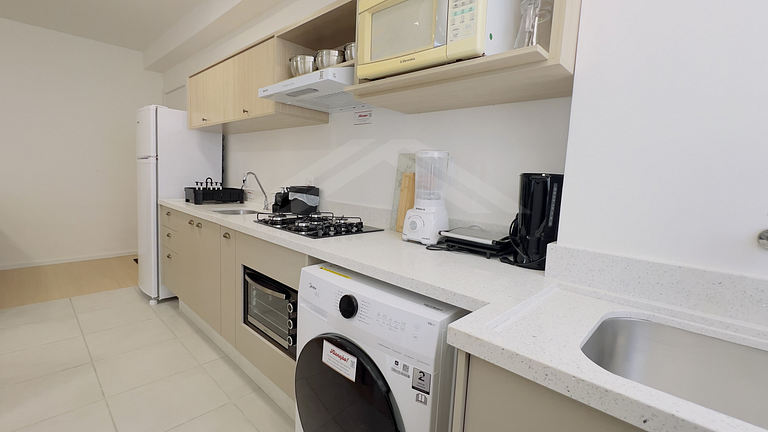 T2.1008 - Apto climatizado, linda vista para o mar