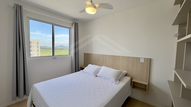 T1.1101 - Apartamento novo, linda vista para o mar