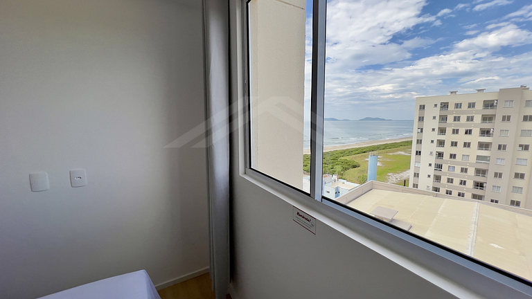 T1.1101 - Apartamento novo, linda vista para o mar