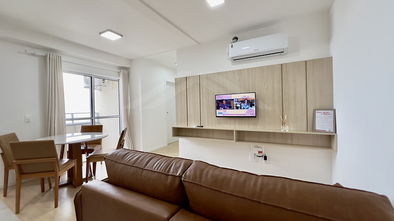 T1.1101 - Apartamento novo, linda vista para o mar