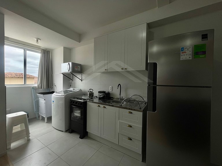 T1.302 - Apto com ar condicionado, quadra mar, condomínio cl
